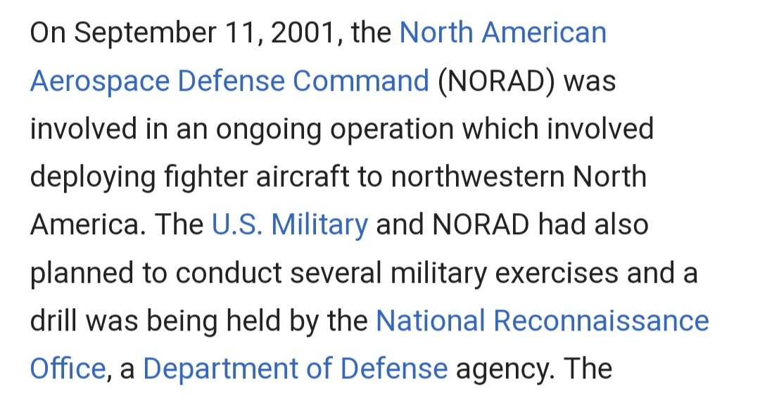Did you know that on September 11 2001 there was a military exercise taking place that simulated jet fighters being deployed in response to airline hijackings. Supposedly the fighter jets were not deployed to intercept the hijaked planes because there was "confusion". C'mon man!