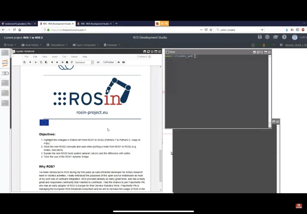 _TheConstruct_'s tweet photo. #ROSDevCon19 happening now! Learning how to port our code from ROS1 to ROS2 with Ludovic Delval @JDhark1.

#GoROS #LearnROS https://t.co/RYRSnjJCZ1