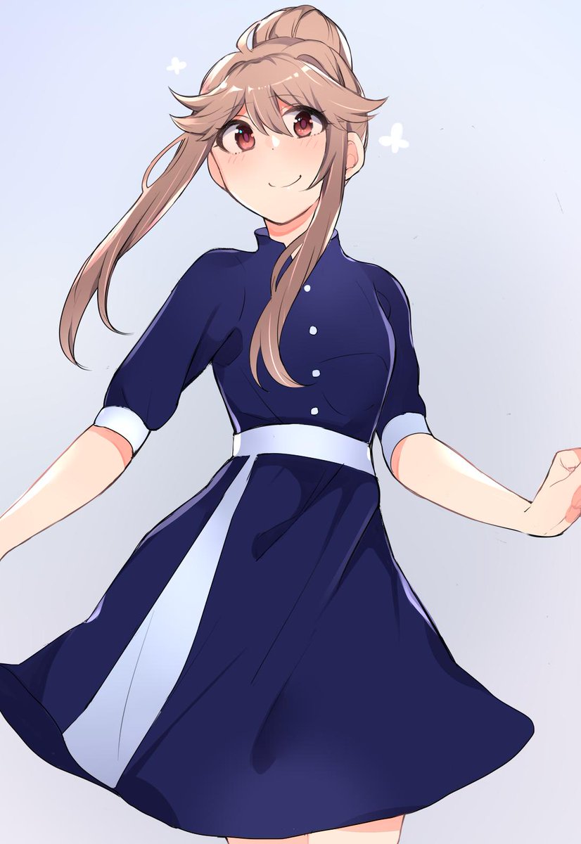 英国風ワンピース 朋花にも着せた 似合うなぁ ソエジのイラスト