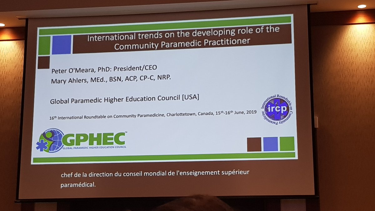 .<a href="/omeara_p/">Dr Peter</a> Updates on the Global Paramedic Higher Education Council #IRCP2019