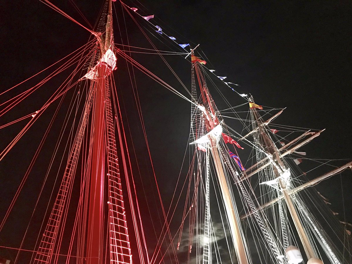 NZinWarsaw's tweet photo. Gracias Ambassador @EmbEspPolonia, Commander &amp; crew of #Spain’s sail training ship #JSdeElcano for gala evening at #DniMorze in #Szczecin. Would be great to see this beautiful vessel in #NewZealand one day! @MFATgovtNZ @nznavy @EmbajadaEspNZ @RealAntSimpson1 https://t.co/mCAcWwoDXw