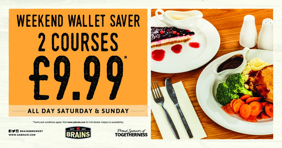 Choose any dish from our Real Pub Favourites or a House Salad plus a starter or dessert for just £9.99!