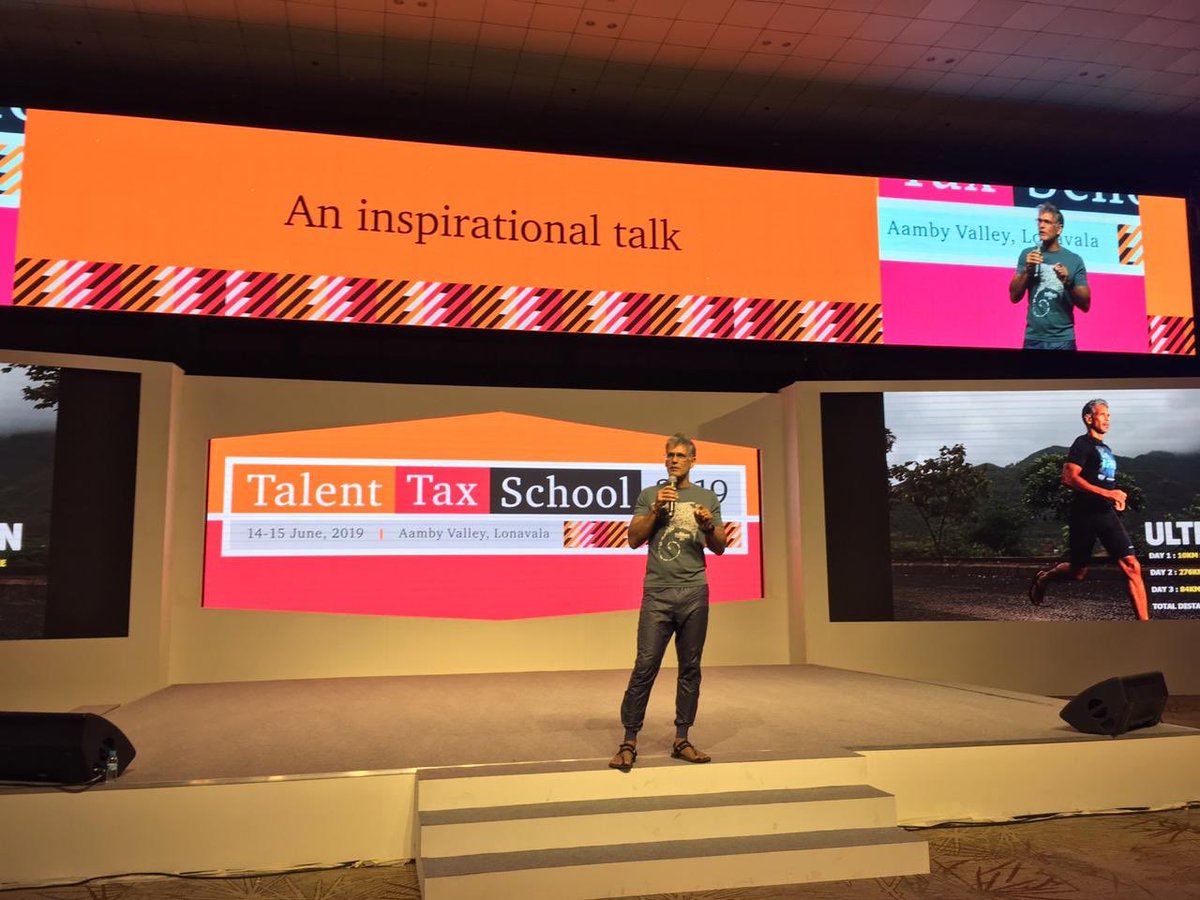 PwC_IN's tweet photo. Actor and fitness promoter, @milindrunning giving an inspirational and riveting talk at #PwCTALENTTax School 2019 today. More details here: https://t.co/o9NesJNEJa https://t.co/YQOFztULhC