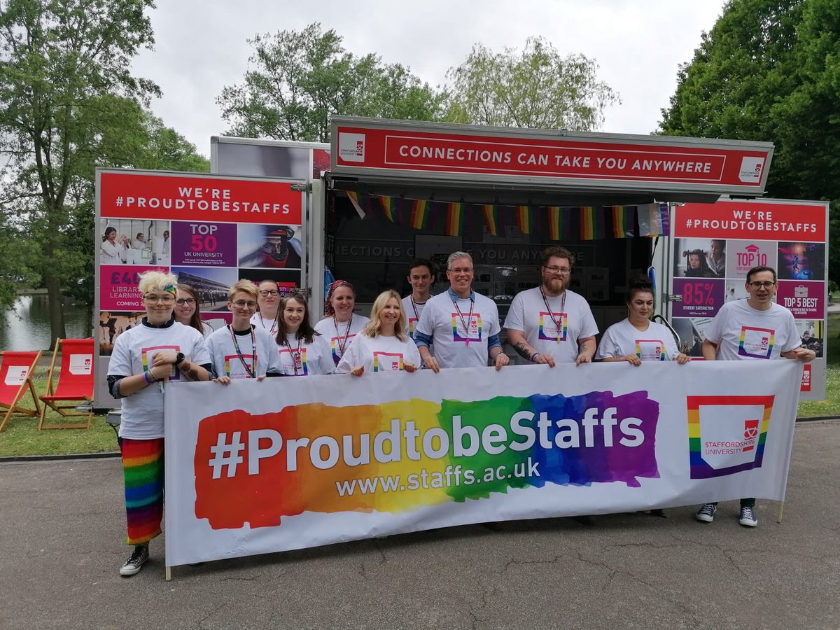 _mattsadler's tweet photo. We’re all set up and ready for @SOTPride Come along and join in our activities, grab a whistle and have a chat about what @StaffsUni  might be able to do for you! #BrilliantandFriendly #ConnectedUniversity #PrideToBeStaffs 🏳️‍🌈🏳️‍🌈🏳️‍🌈 https://t.co/4g4zwDc1UT