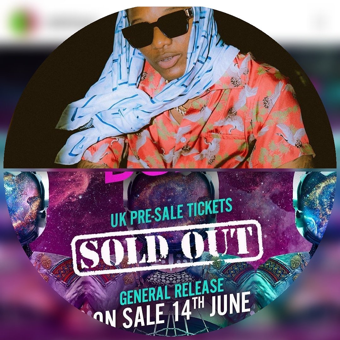 YabaleftonlineC's tweet photo. Wizkid UK pre-sale ticket 
Sold out @wizkidayo @wizkid https://t.co/UxR1KH5dif