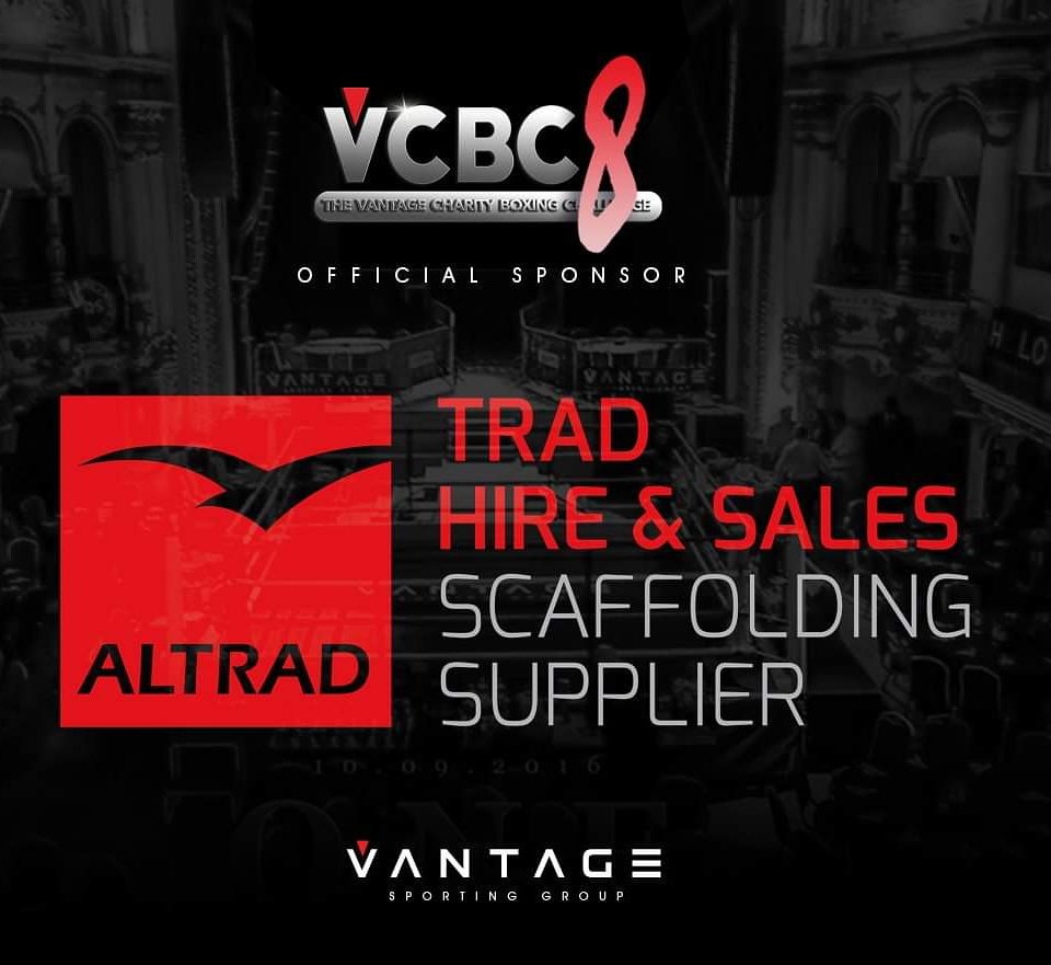 VantageSporting's tweet photo. 🥊 @VantageSporting are pleased to announce returning sponsors for our next event #VCBC8 - Charity #Boxing Challenge on 22nd June!

@Trad_HireSales SCAFFOLDING SUPPLIERS are one of the UK’s market leaders.
https://t.co/5AU2XZZusx

#Bournemouth #Scaffolding https://t.co/g8hXWop1OQ