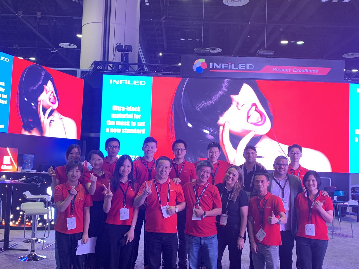 infiledcom's tweet photo. Someone missed INFiLED group photo.
We want to say thank all support for the 3 days show and even the 10 years.
Great show @InfoComm and let's meet next year in Las Vegas.
Thanks for @novastartech support #MCTRL4k and #TB6.
#infoComm19 #INFiLED #LEDdisplay https://t.co/ivCjHI4pVH