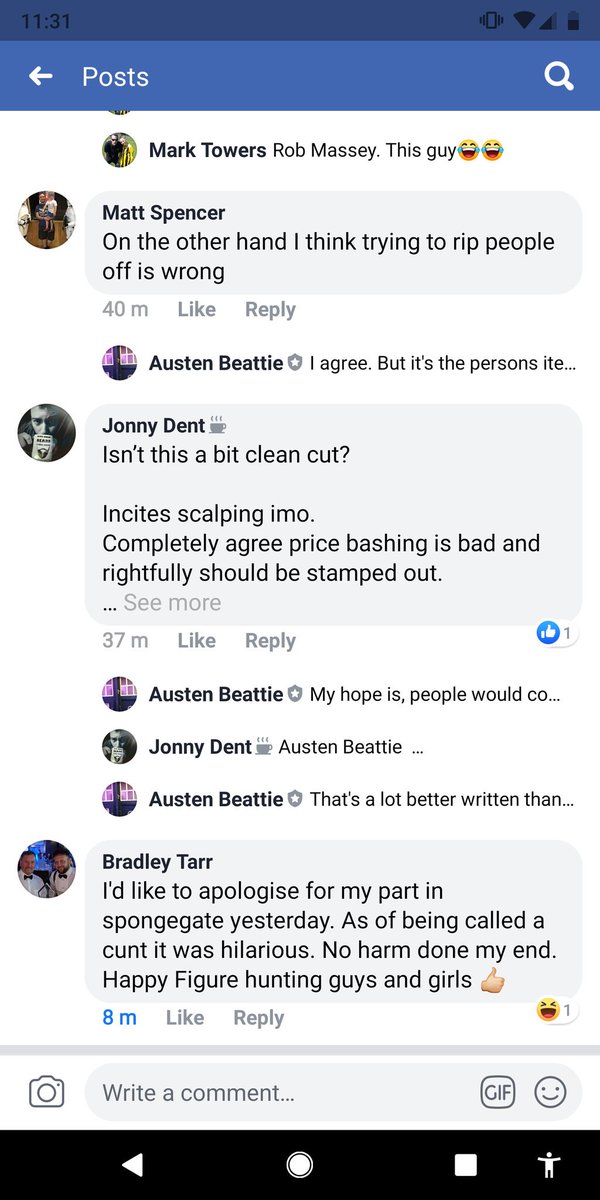 hWoBradders's tweet photo. So yesterday I caused a little storm in one of my Facebook groups for politely calling out a scraper. We should be helping eachother out not trying your best to rip an innocent person off. Moral of the story, never trust Mo from the Simpsons π #spongegate #Figlife https://t.co/yf5d2x39XA