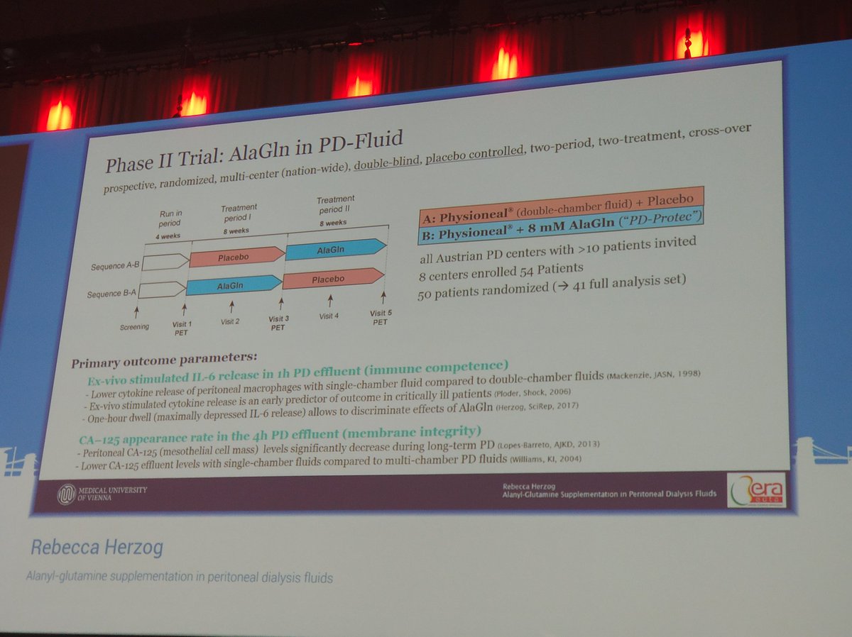ERAkidney's tweet photo. Very wonderful talk and impressive research about Alanyl-Glutamine suplementation in PD Fluids by @RebeccaHerzog11 #ERAEDTA19 #peritonealdialysis https://t.co/kpOb5JRjYr