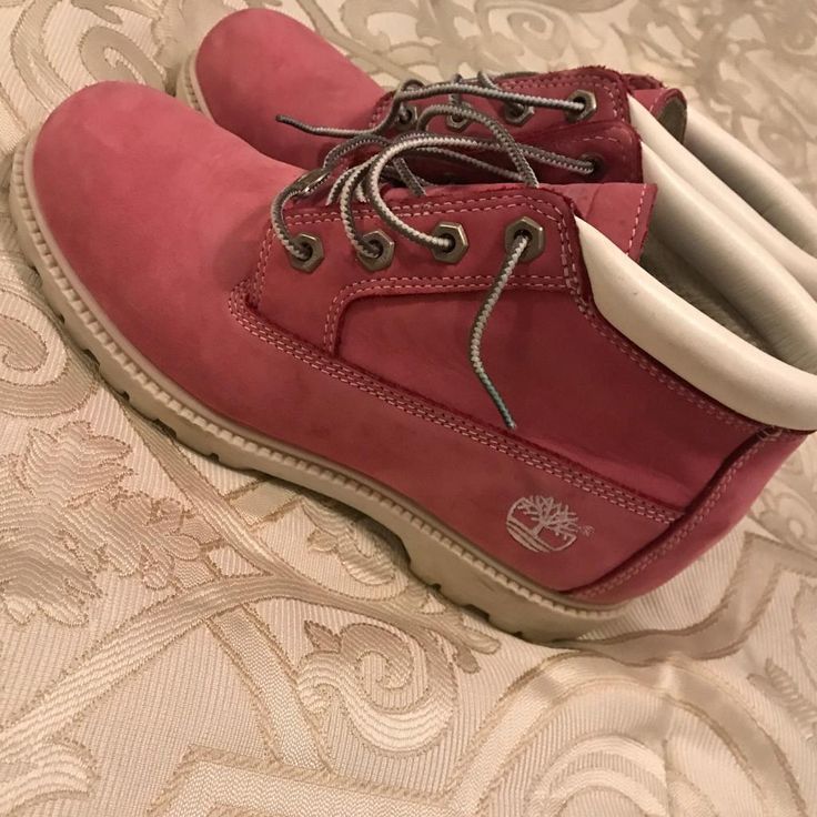 pink timberlands size 8