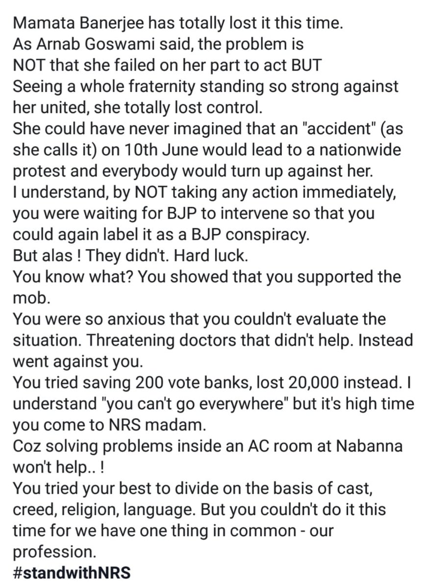 13_goel's tweet photo. Credits - Bohiragoto

#NRSMCH 
#SAVETHESAVIOUR 
#Savethedoctors https://t.co/Pdk7hrDlUf