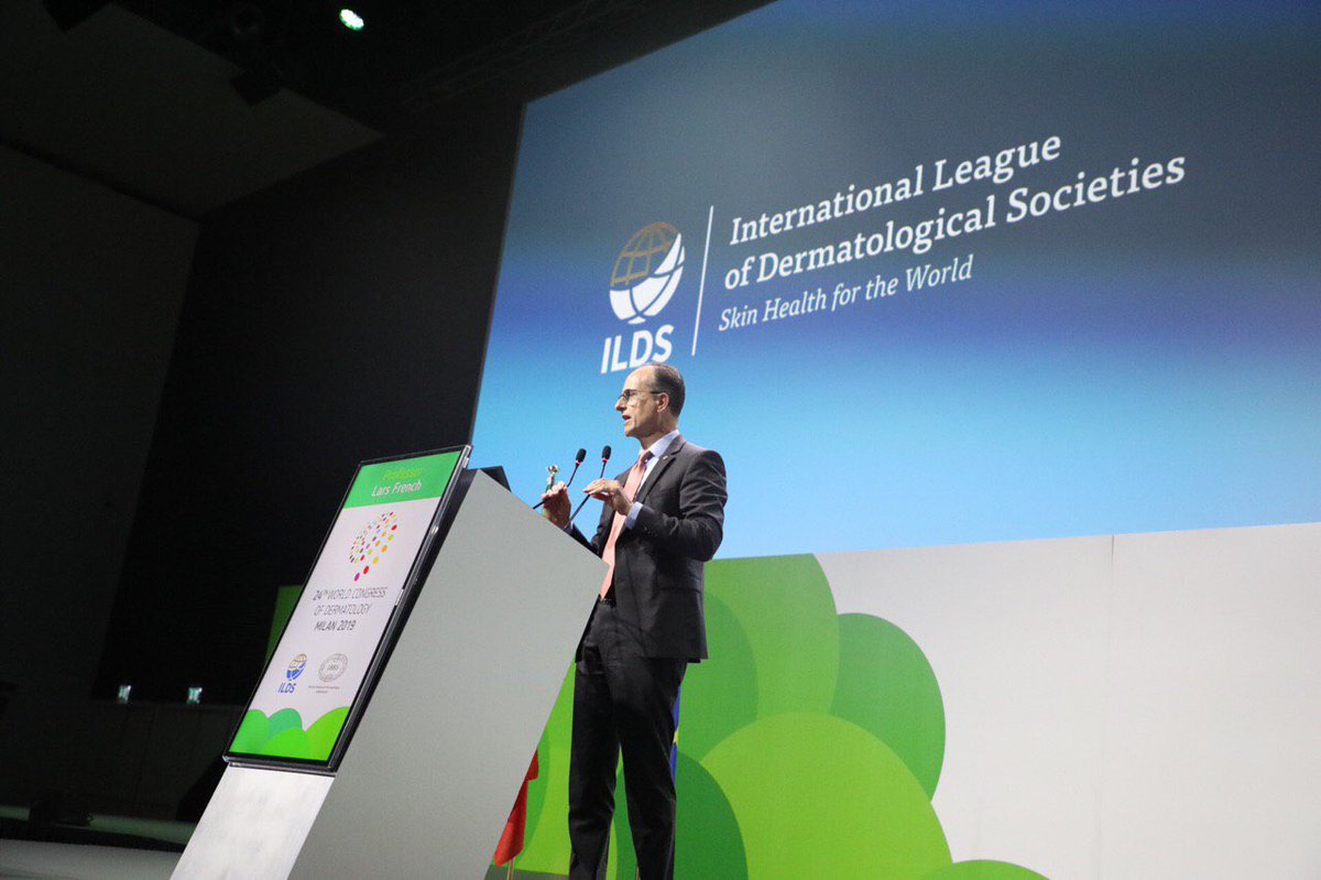 The new President of <a href="/ILDSDerm/">International League of Dermatological Societies</a>, Prof. Lars French, thanks the city of Milan and the organizers of #WCD2019 “We will leave Milan with a tear in our eyes but we won’t forget you.”