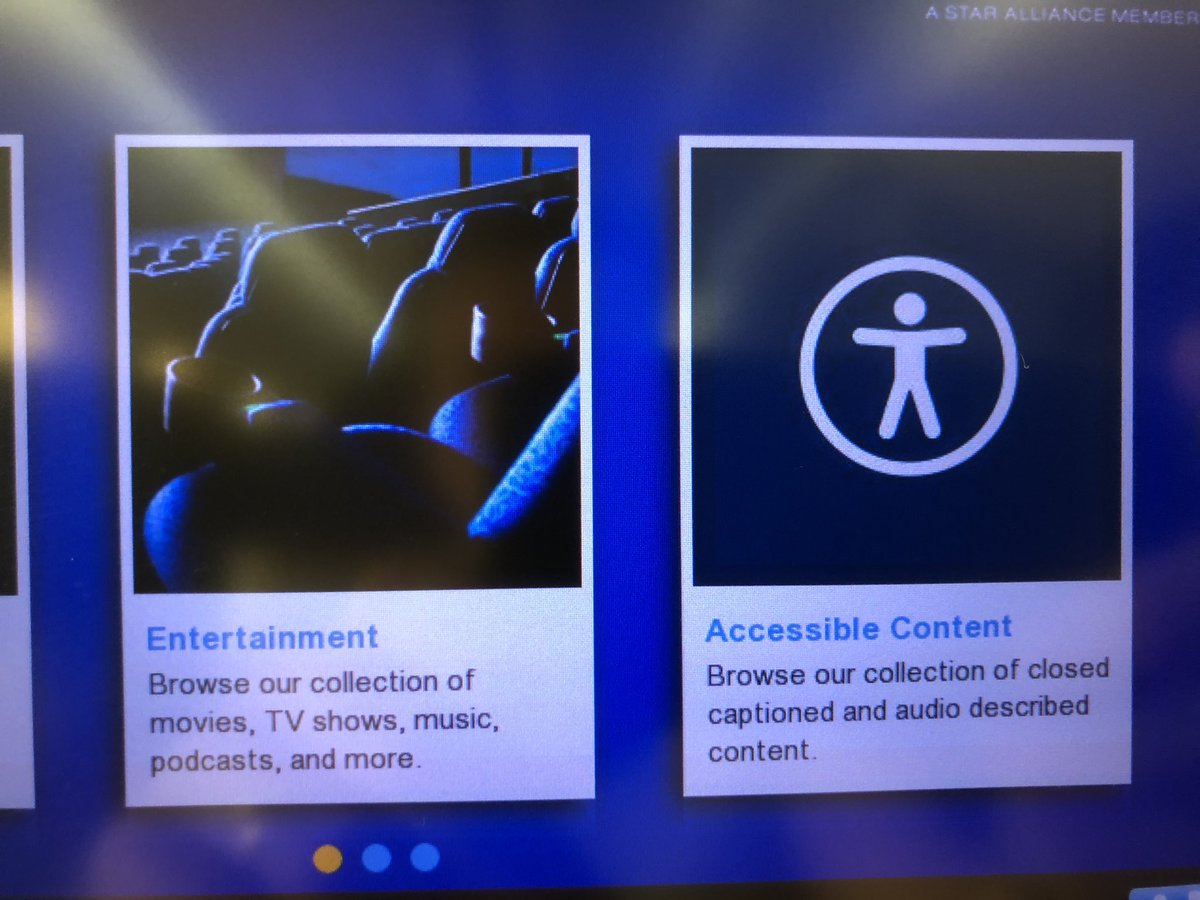 NeilMilliken's tweet image. Captions and audio descriptions on this flight - nice one #a11ywins #axschat