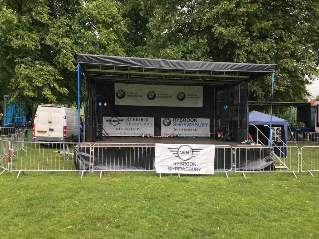 Our stage is all ready for the Shrewsbury Carnival today full of live acts and entertainment!