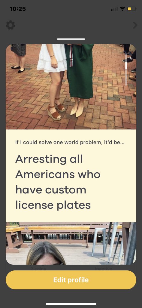 stopNCplates's tweet photo. @ single men: find me on Bumble and help me fight for the cause!!! #StopCustomPlates https://t.co/a28R9iXNn6