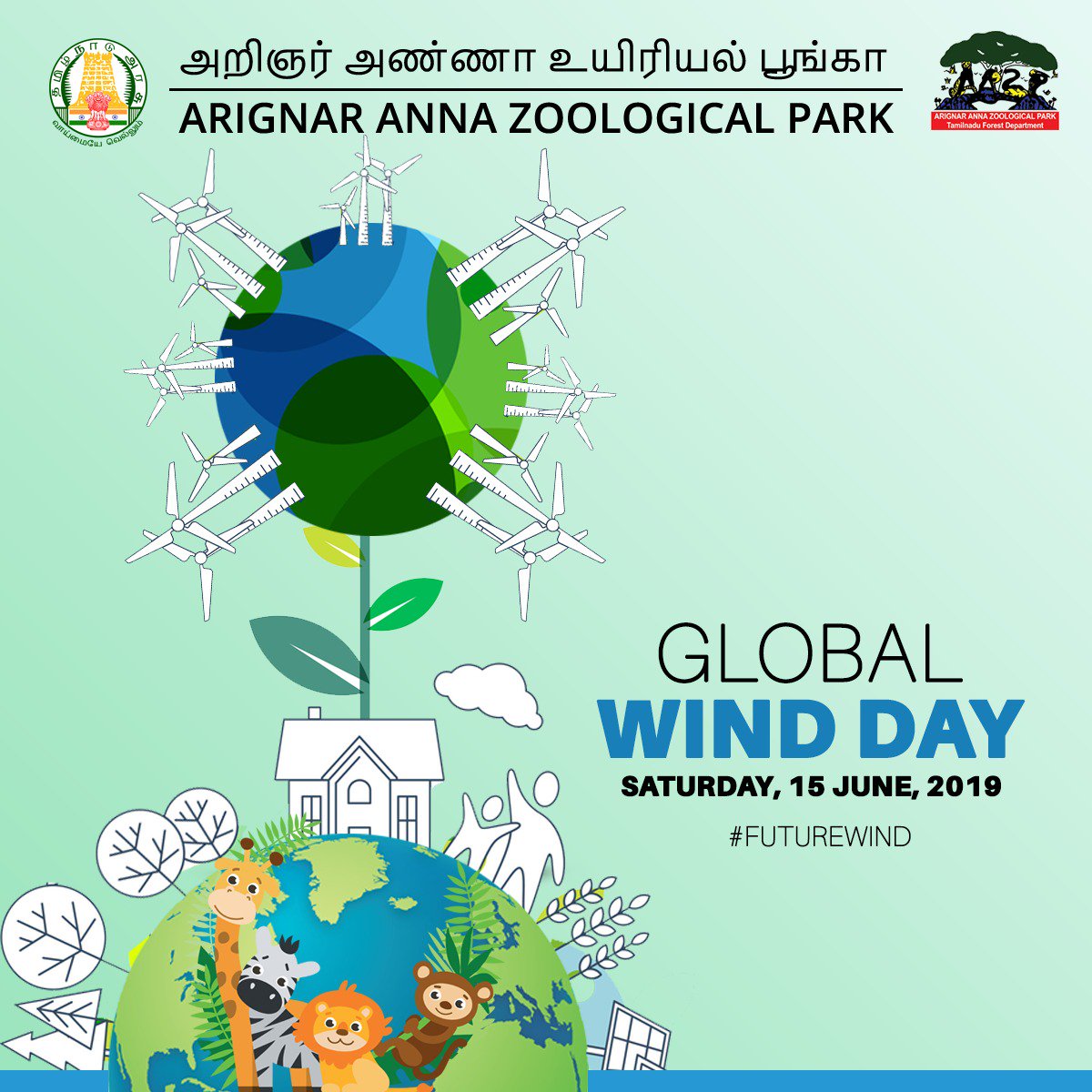SudhaRamenIFS's tweet photo. June 15 - #GlobalWindDay is observed to raise awareness of the wind as a source of renewable and sustainable energy. The theme of 2019 is #FutureWind. It aims to show the world how wind energy can slash emissions, improve air quality and create thousands of jobs. https://t.co/sPWTYSXtsP