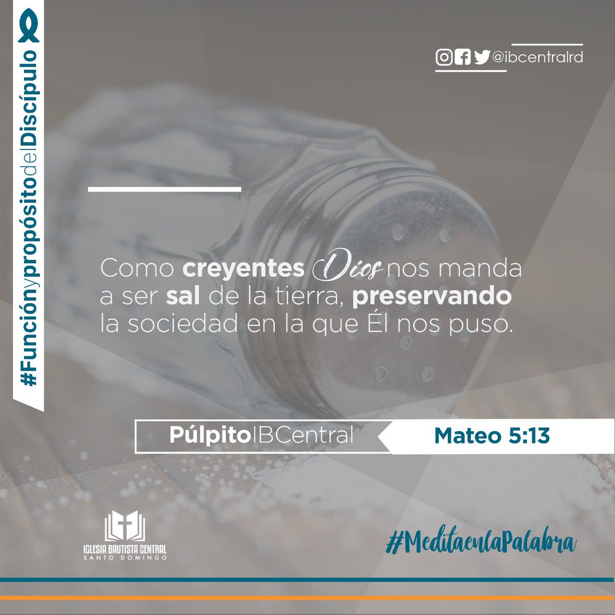 ibcentralrd's tweet photo. #SeamosLuz&amp;salcomoCristo #Dios #SuPalabra #Luz #sal #Ibcentralrd https://t.co/7dyuDUSYvq