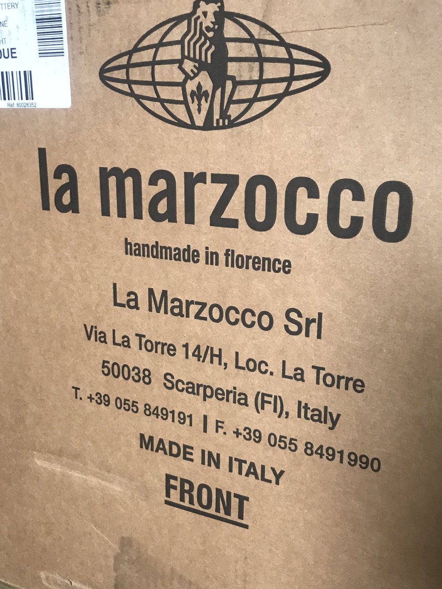 PO41Coffee's tweet photo. Very excited that our new @lamarzocco Linea PB upgrade has arrived today. Going into @PO41Coffee next week. https://t.co/XzIXqiqdFC
