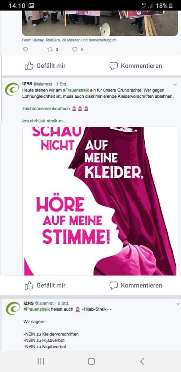 dani_brandt's tweet photo. . #Frauenstreik2019 (eine Schande für alle Frauen mit IQ >80) NEIN, DANKE! 
Wer solche Feminist*_Innen hat, braucht kein Patriarchat mehr.

Die Frauen des salafistischen Islamischen Zentralrats der Schweiz IZRS nehmen am #Frauenstreik2019 teil. https://t.co/Jn9r9FPYgN