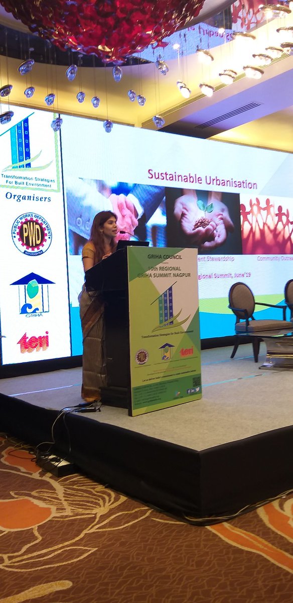 GRIHACouncil's tweet photo. Commit, implement, deliver. Ms. Jahnvi Parab on the approach  needed to tackle  sustainable  development.

#RegionalGRIHAsummit https://t.co/2cQK6QDWI0