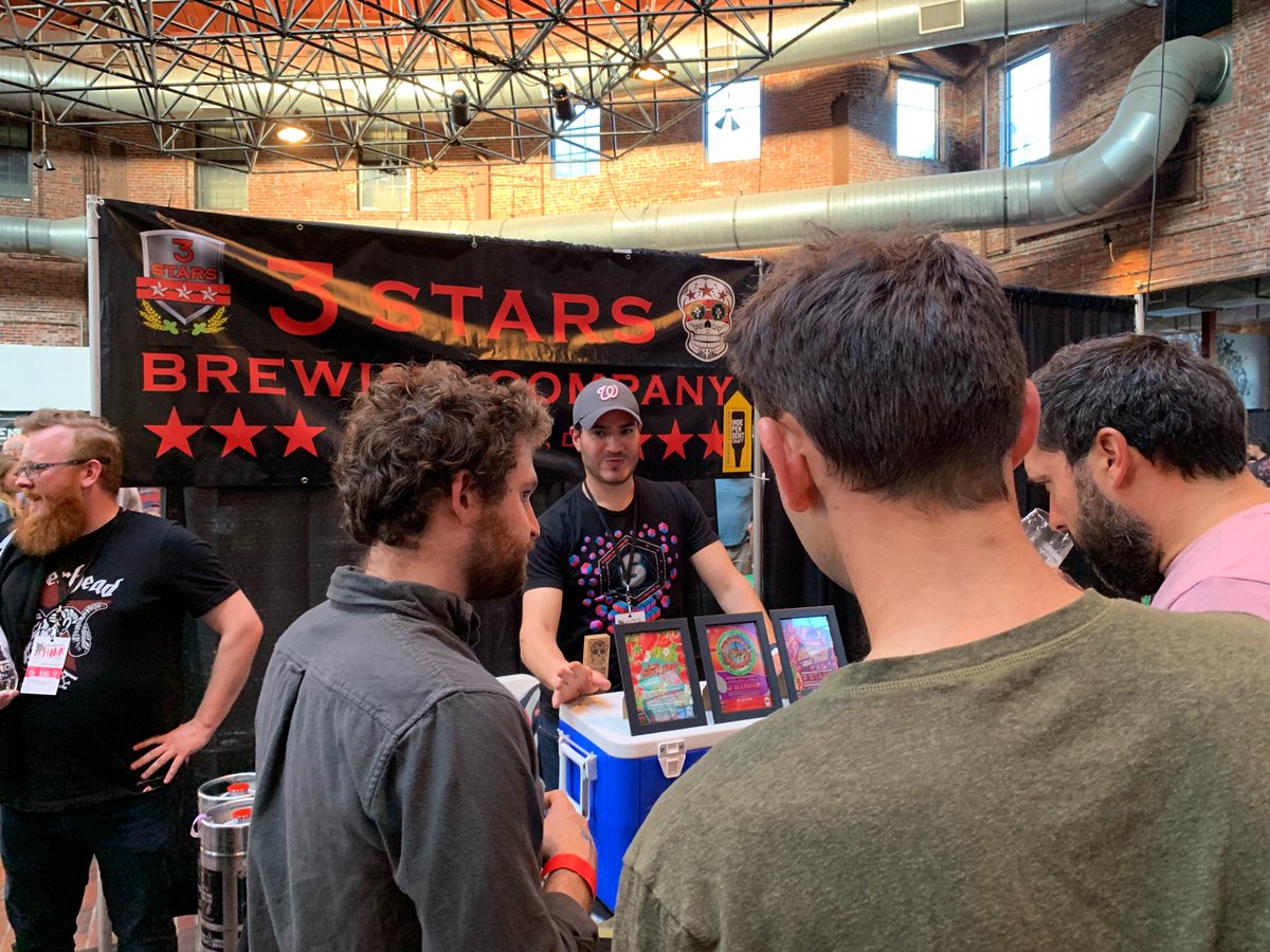 3starsbrewing's tweet photo. Last night’s #FunkBoston @BeerAdvocate fest was awesome. Looking forward to today’s sessions. Stop by and check out some of our dope fruited sours. #madeindc #craftbeer #sour https://t.co/IqM31AX5Co