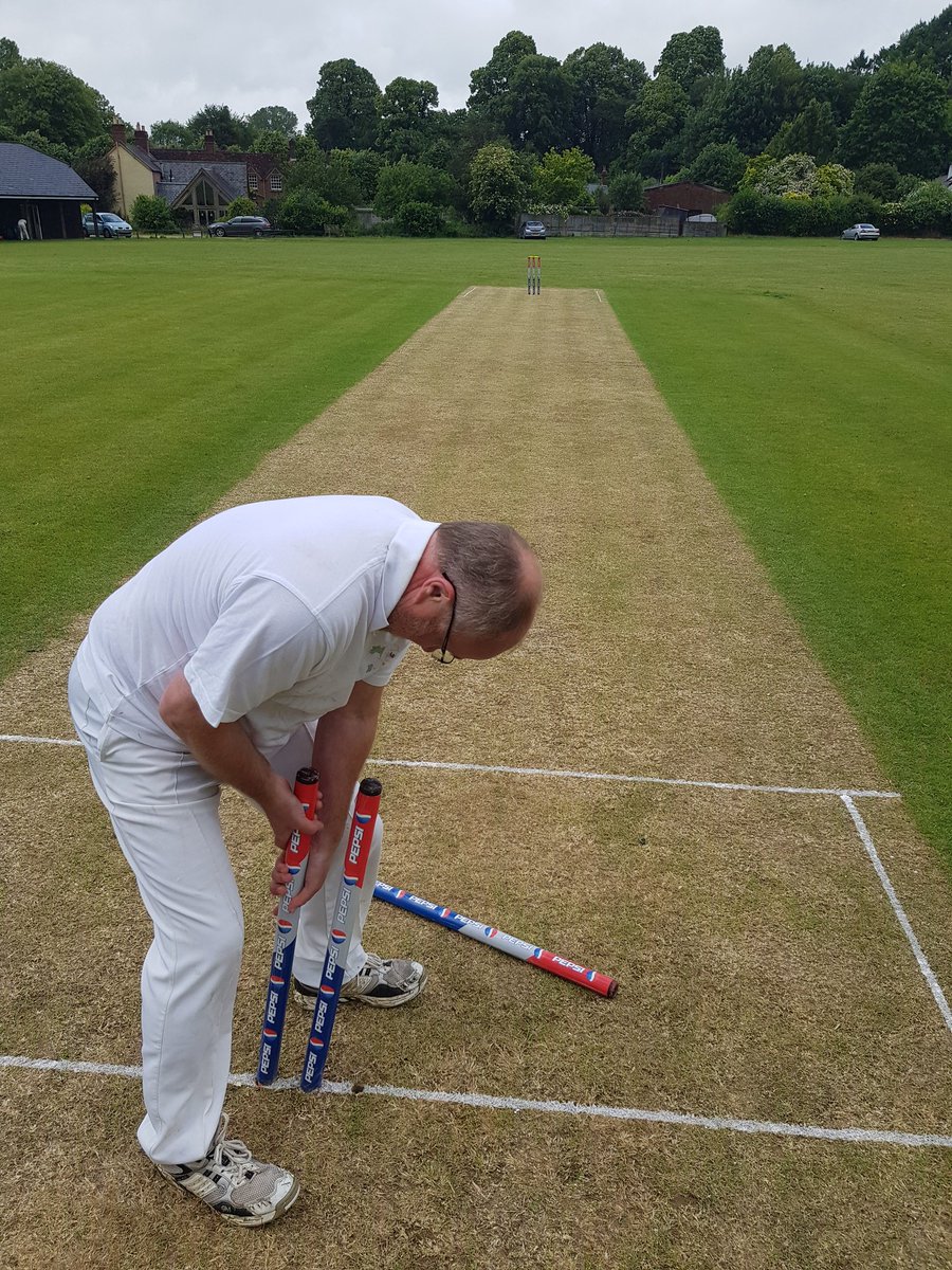 Oppo thought outfield was too wet so went home. We think it's fine so DCC pairs will have to do.