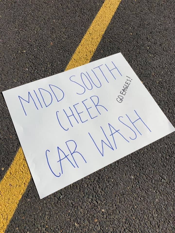 car wash exxon lincroft 8-2 today! come support midd south cheer!