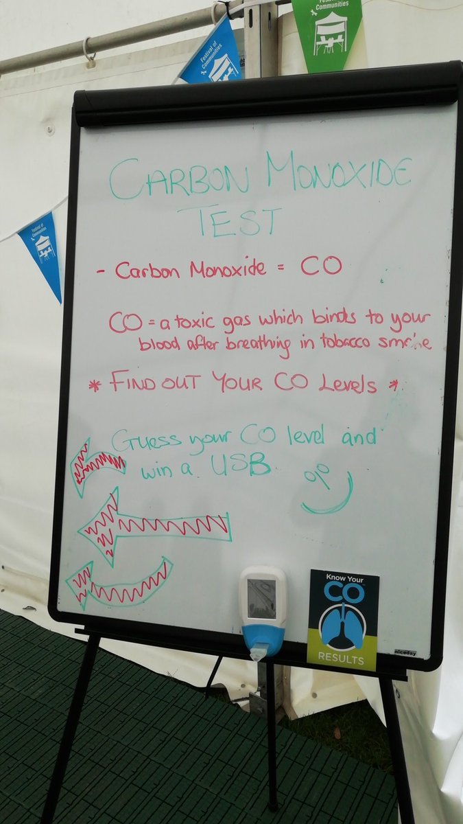 Do you know your Carbon monoxide level?? Previous, current or non-smoker - come and have a guess and win a FREE USB!! #QMULFestival <a href="/EngageQM/">Queen Mary Centre for Public Engagement</a>  <a href="/QMUL/">Queen Mary University of London</a>