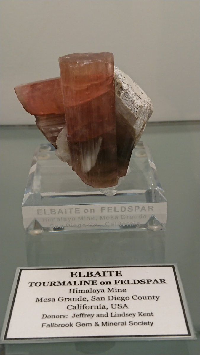 kmgoodenough's tweet photo. Yesterday we visited Fallbrook Gem and Mineral museum and The Collector to see some of the fabulous gems obtained from California's pegmatites - it's not all about lithium! #PEG2019 https://t.co/f499Axbdng