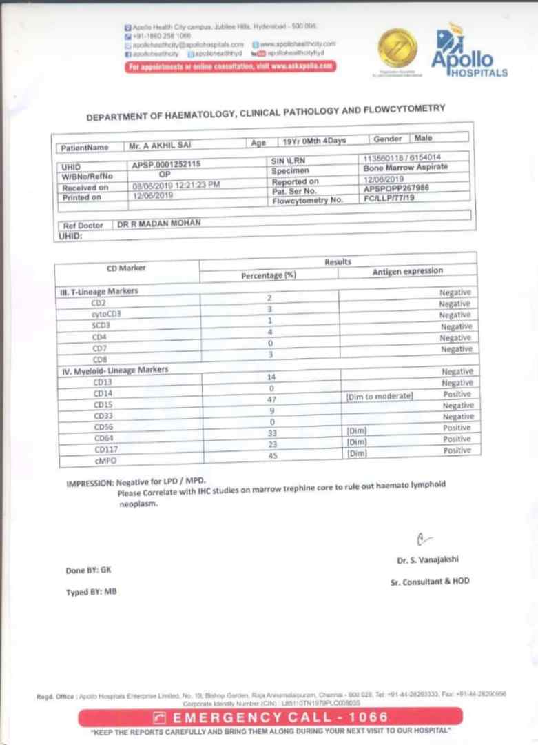 Prabha_follower's tweet photo. Sir, we are from GMRIT College
My frnd Akhil suffering with bone narrow problem
we needed help for his operation
plz help us by contributing some money
Cost of operation & details given below
I hope
Raksitha foundation will helpful to us
@Team__PRF @SKNonline @UV_Creations https://t.co/QoWHt2msMB