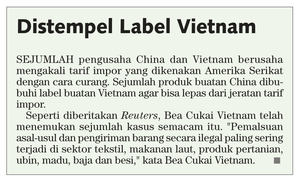 "People never lie so much as after a hunt, during a war or before an election"-Otto von Bismarck. Perang kadang dipicu kebohongan. Namun untuk perang dagang sebaliknya. Peranglah yg memicu kecurangan. Ini secuil kasus sebuah fenomena bisnis tanpa nilai agama.