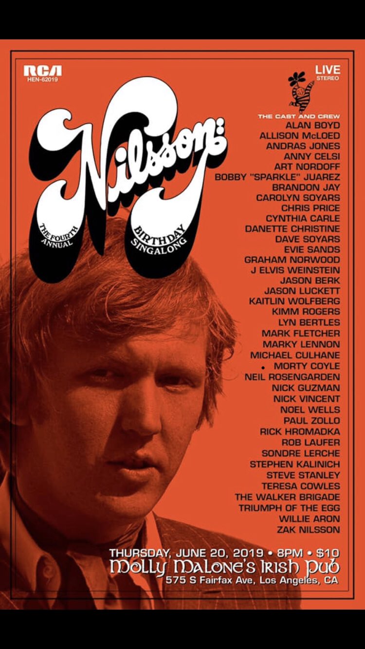 Happy Birthday Day to my old pal Harry Nilsson. 