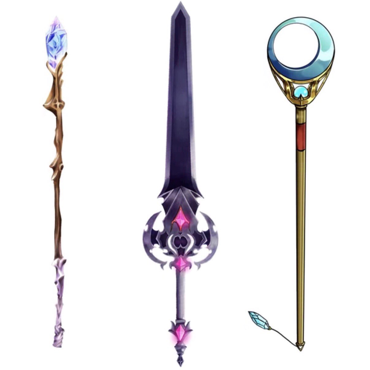 ウラメッタ ネリネch名募集中 最近描いた武器 違う塗り方で練習中ですヽ ノ 武器 大剣 杖 絵描きさんと繋がりたい イラスト完成 創作の狼煙 T Co 8hsigtess3 Twitter