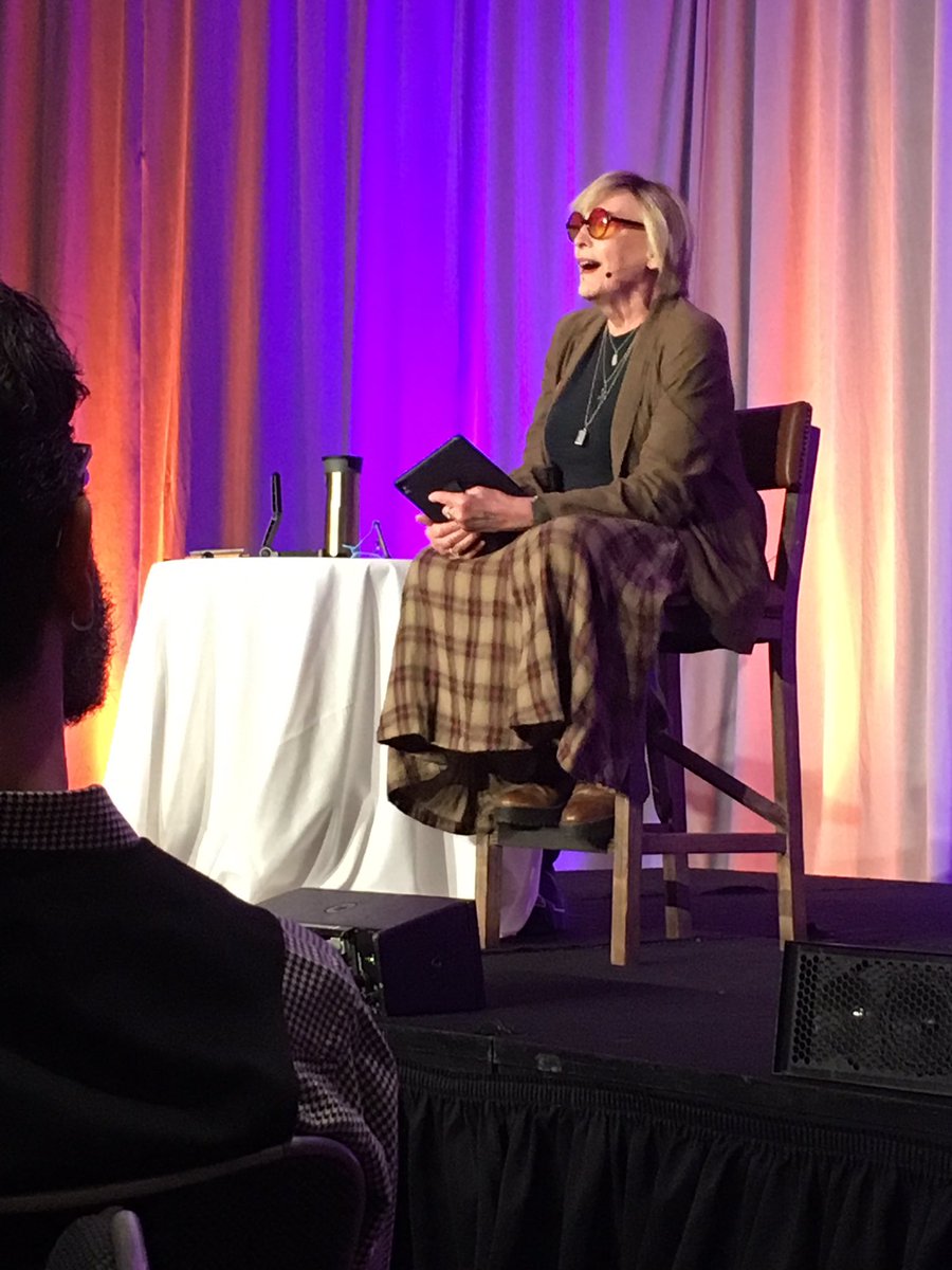 JohnnaHj's tweet photo. Kate Bornstein speaking at #AASECTConference @katebornstein https://t.co/8cKBtS0wdy