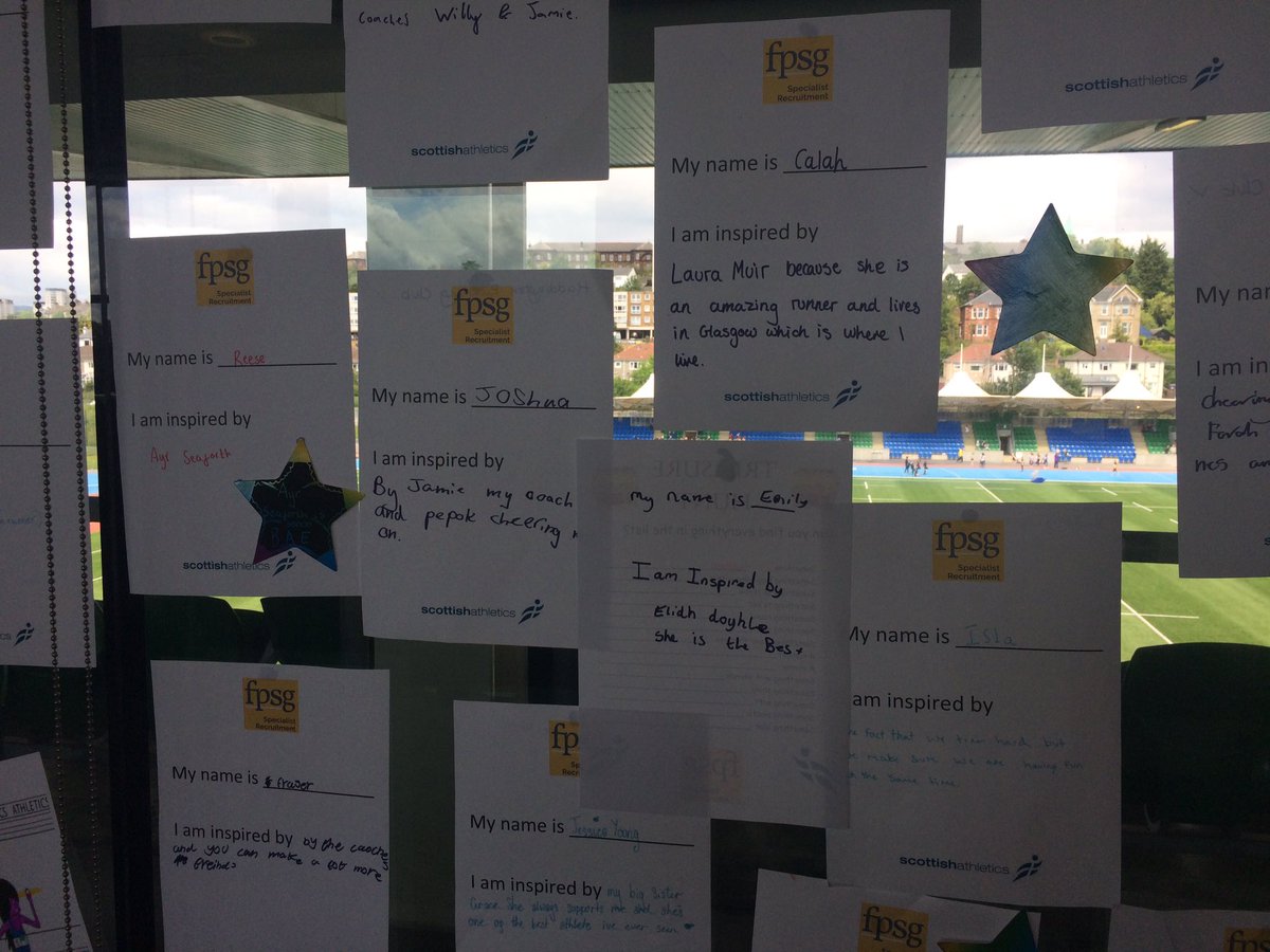 We are so happy to be supporting our future stars at #FPSGathletics #fpsgsuperteams. Check out our wall of inspiration to find out what makes our young athletes tick. <a href="/scotathletics/">scottishathletics</a> <a href="/lauramuiruns/">Laura Muir</a> <a href="/EilidhDoyle/">Eilidh Doyle</a>