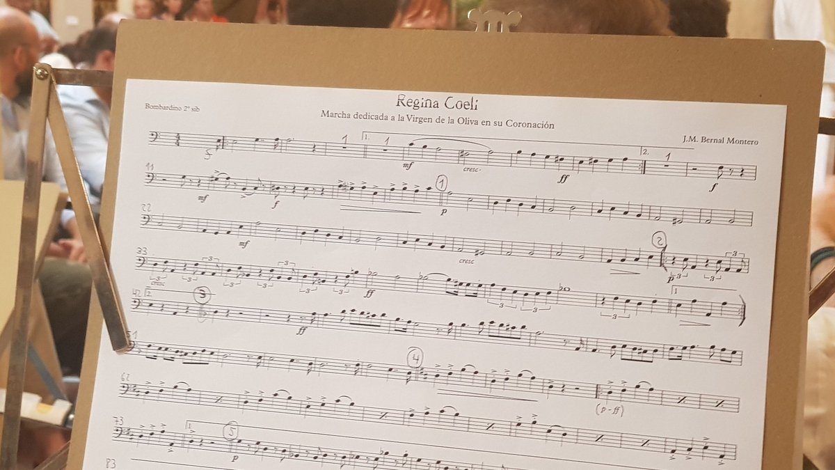 Fue en el año 2005 cuando <a href="/bernalmusik/">José Manuel Bernal</a> dejó para siempre, con su marcha "Regina Coeli", grabada en el corazón saltereño su devoción por la Stma Virgen de la Oliva <a href="/HdaddelaOliva/">Hermandad de la Oliva</a> <a href="/cmisevilla/">Círculo Mercantil</a>