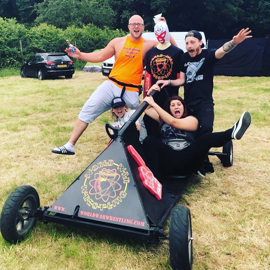 Don’t let a Canadian drive! 😵😵 #goddamnit #wrestling #wawuk #www #wewantwar #leiaelise #badass #maddisonmiles #alexyoung #charliewinston