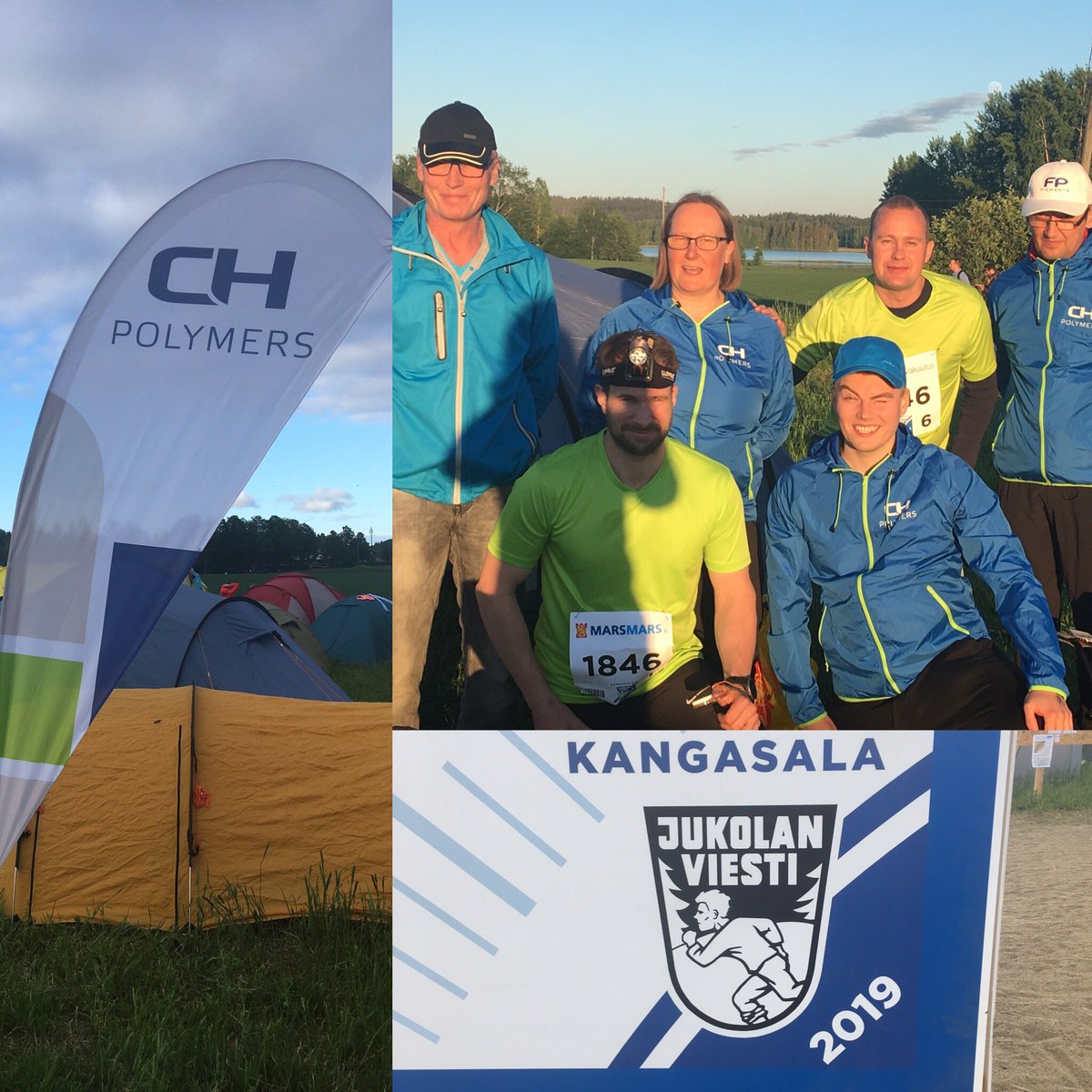 CHPolymers's tweet photo. Here we go! #jukola2019 #Kangasala Team CH-Polymers Is ready https://t.co/i0HAY8oI4y