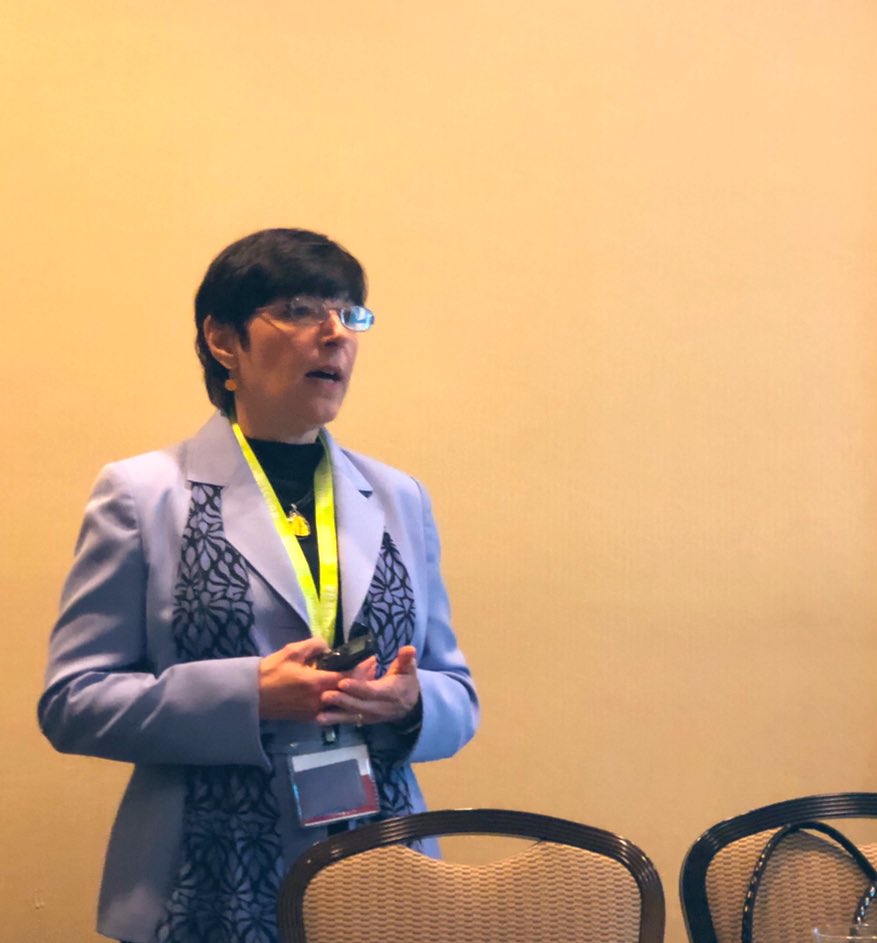 MentalHealthAm's tweet photo. Anne Marie Galanis from @FAIRHealth is reporting on extensive claims data analyses that shed light on trends among populations with mental health concerns and other chronic conditions. This research is important for practitioners to better help individuals. #MHACONF19 https://t.co/DMCECaNv0A