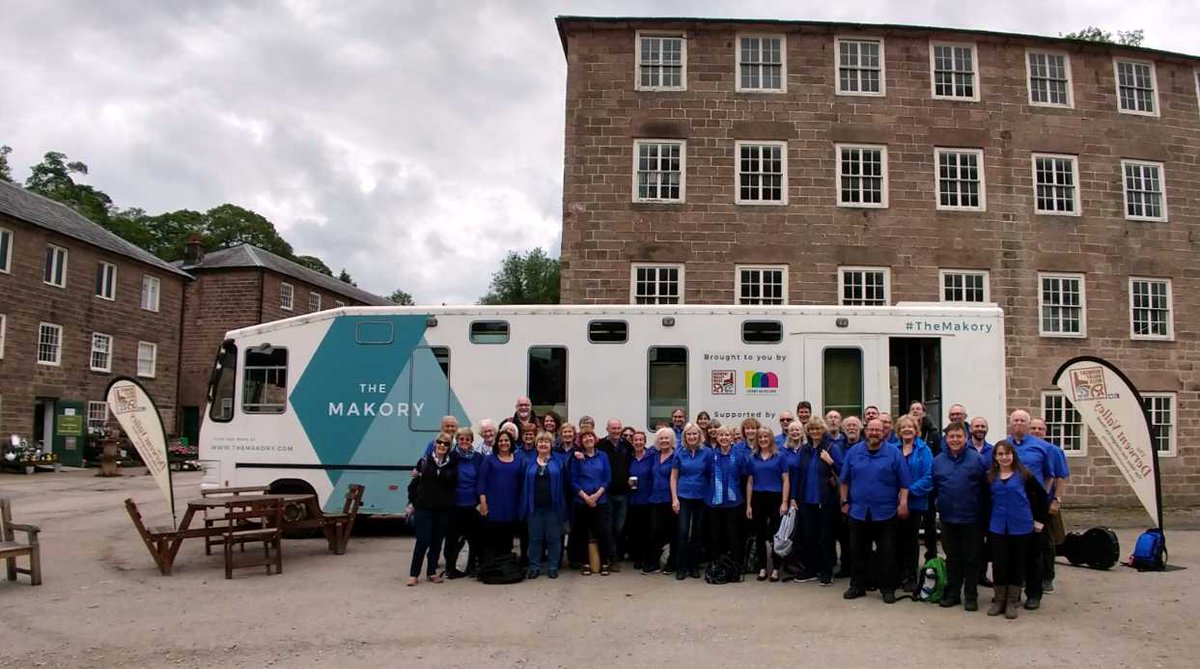 We've been so well looked after today @CromfordMills big thanks to Bob and Hannah 

We've also been proudly entertained by everyone can sing - pictured here.

@museumofmaking @DVMillsWHS @Celeb_Cromford #TheMakory #greatplacescheme