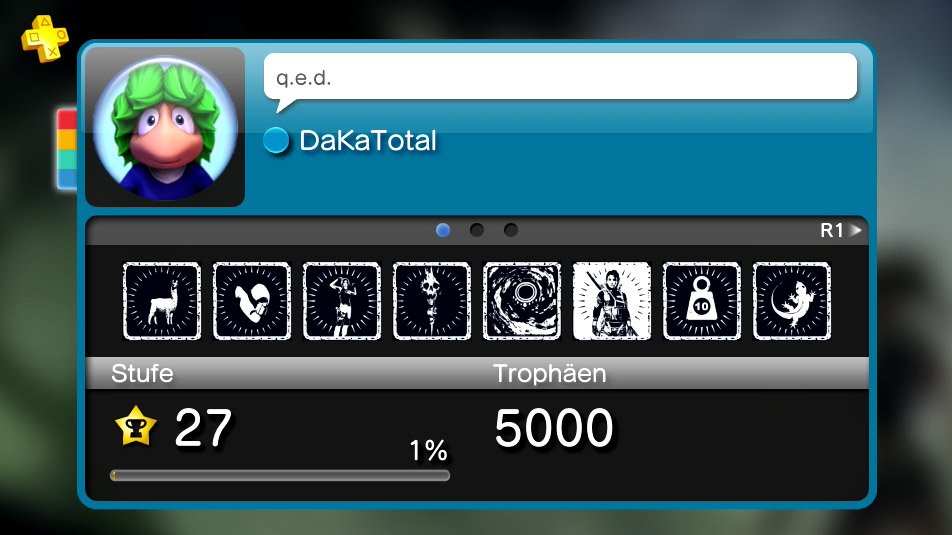 DaKaTotal's tweet photo. 5.000 Trophies im PlayStation Network (^_^)
#trophies #psn #ps3 #ps4 #playstation #trophy #achievement #achievements https://t.co/4hsc288RPz