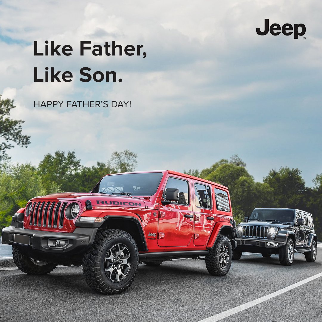JeepPH's tweet photo. When we grow up, we want to stand out like you. Happy Father's Day from Jeep! https://t.co/Av13kRMqyv