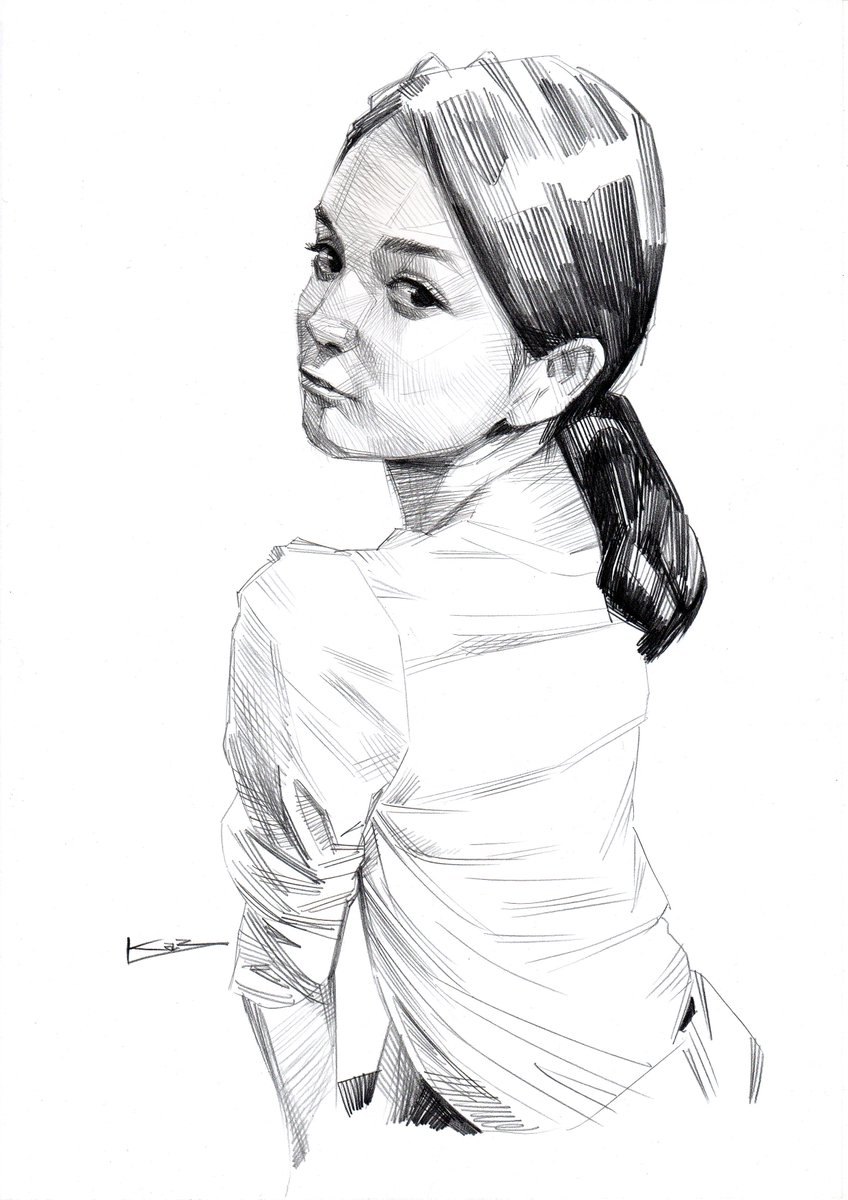 池田 和宏 アクションピザッツ6月号発売中です とりあえず スケッチ ハッチング Sketch Hatching 女の子イラスト 私の絵柄が好みって人にフォローされたい