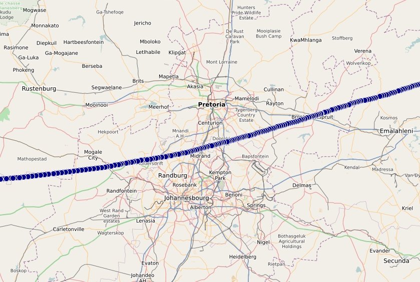 stratoballoon's tweet photo. After some checkings I've confirmed that the #ProjectLoon balloon in the picture wasn't #HBAL581 but #HBAL600 which crossed slightly north of Johannesburg on June 13 https://t.co/Abl5sFCkzT