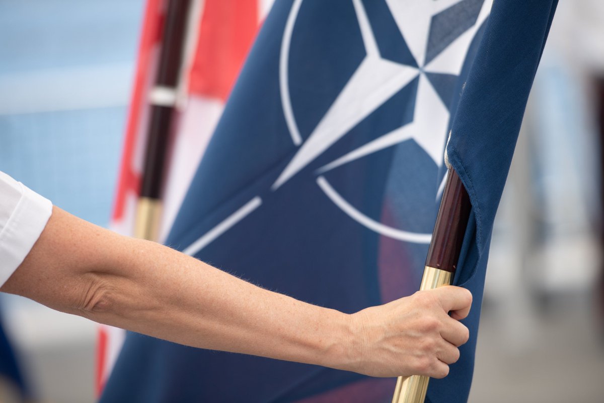 Today, I handed over 🇳🇱Command of Standing NATO Maritime Group Two #SNMG2 to my 🇨🇦Canadian colleague Commodere Josée Kurtz. I could not ask for a better relief to continue this relevant work! Fair Winds and Following Seas for you all! #NATO