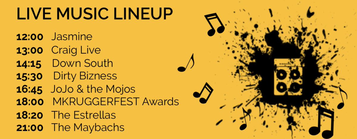 Here's your live music line up for the rest of #MKRUGGERFEST!

buff.ly/2uta0Kz #Rugby7s #StreetFood #MiltonKeynes #Fun #Family #Festival