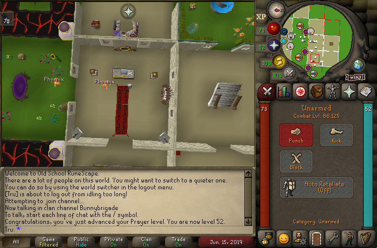 Umdlye's tweet photo. Wanted to get the quest cape after SotE at level 85 for novelty reasons but couldn't resist training combat any more. Wasn't going to stay like that forever anyway 😄 #level86 https://t.co/fnSxcVBGyR