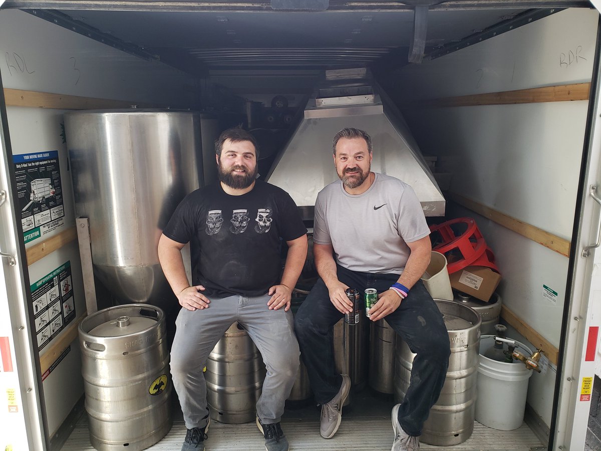 traustbrewing's tweet photo. just a couple of guys #roadtrippin to get our rears in gear for opening day! #2dudesonedream #kegsonkegs oh hey @Ryan_Walsh2 
#cltbrewery #itsallhappening #cheerstotheweekend #cltlovesbeer https://t.co/LmFhK8MvR8