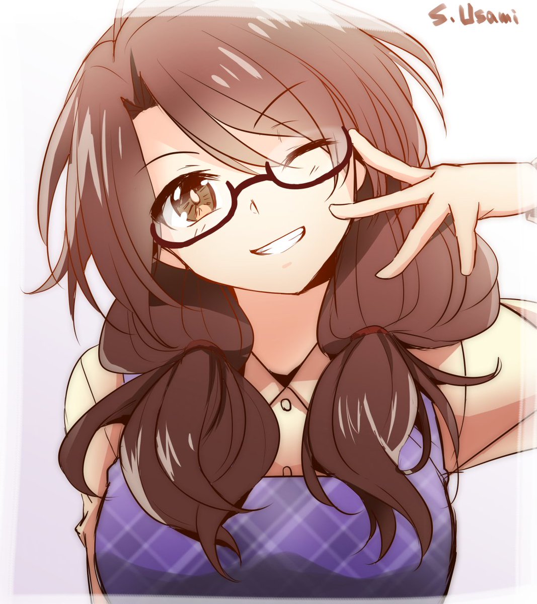 L_torifune's tweet photo. メガネかけた菫子 https://t.co/0PeVqhb25N