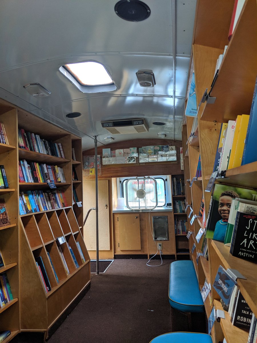 chelsbstring's tweet image. Hey #ProjectLITSummit19 peeps - it&apos;s warmer out, but I&apos;ve got the fan and AC on inside Peggy! Come talk books with me! #bookmobile #wherespeggy #ProjectLit